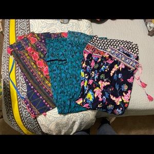 Three Anthropologie pj pants size M